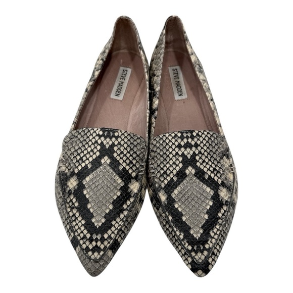 Steve Madden Feather Loafer Snake Print Size 11 M - Picture 7 of 11